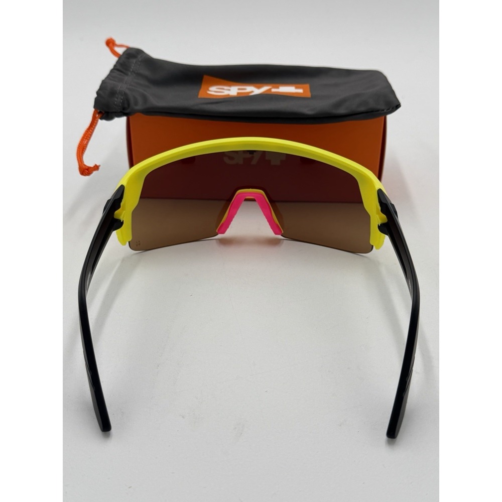 SPY MONOLITH 5050 Sunglasses | Matte Neon Yellow / Bronze Purple Spectra Mirror - Picture 6 of 9